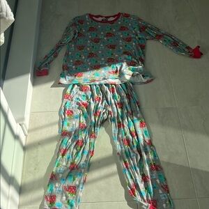 Star Wars Yoda Mens Pajama Set with Red and Blue Accents